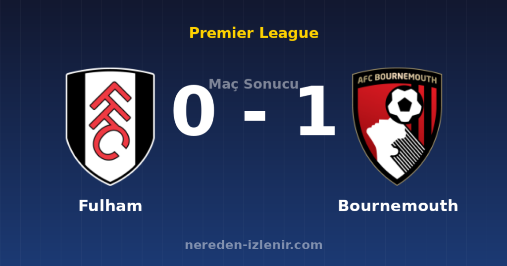 Fulham 0-1 Bournemouth