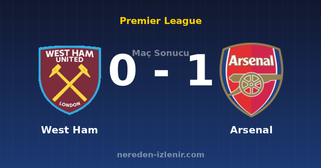 West Ham 0-1 Arsenal