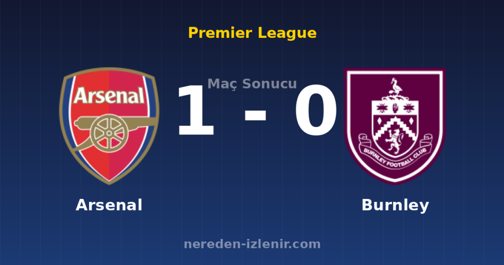 Arsenal 1-0 Burnley