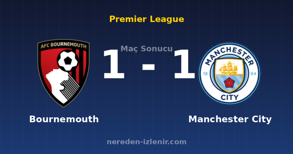 Bournemouth 1-1 Manchester City