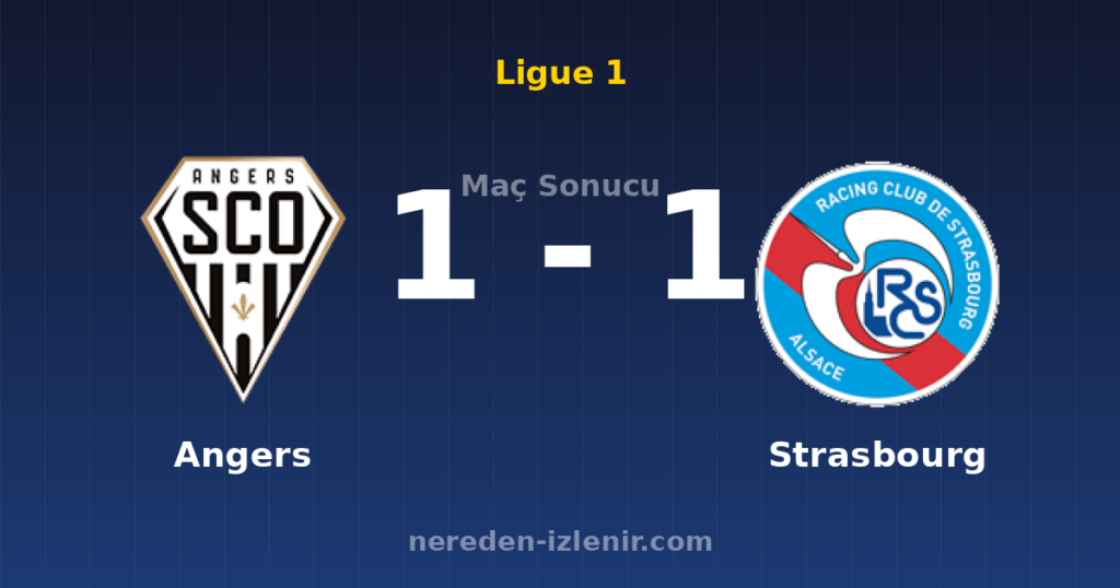 Angers 1-1 Strasbourg