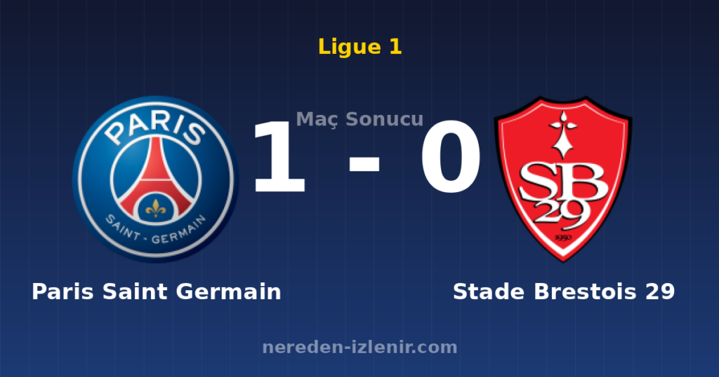 Paris Saint Germain 1-0 Stade Brestois 29