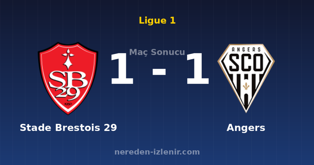 Stade Brestois 29 1-1 Angers