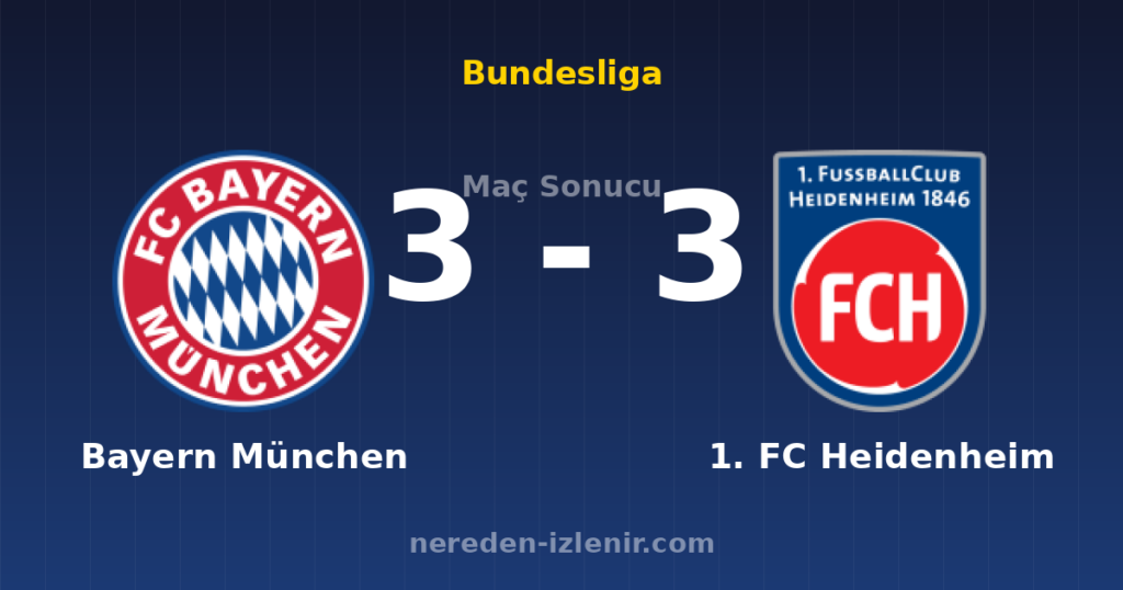 Bayern München 3-3 1. FC Heidenheim