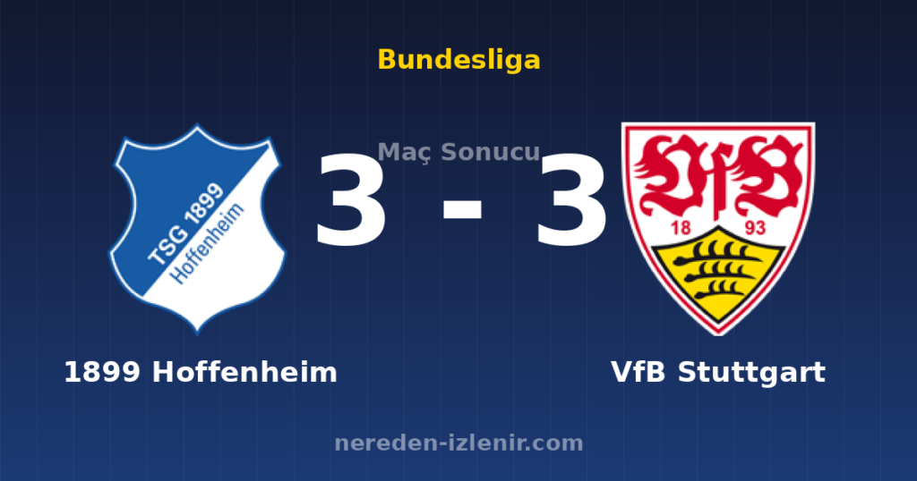 1899 Hoffenheim 3-3 VfB Stuttgart
