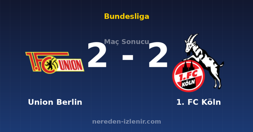 Union Berlin 2-2 1. FC Köln