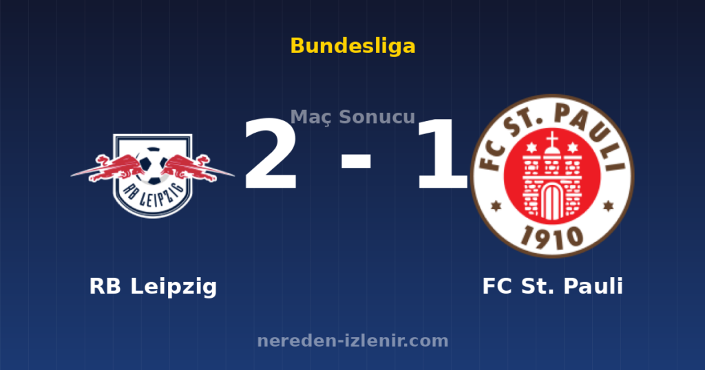 RB Leipzig 2-1 FC St. Pauli