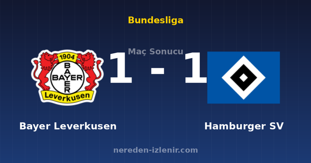 Bayer Leverkusen 1-1 Hamburger SV