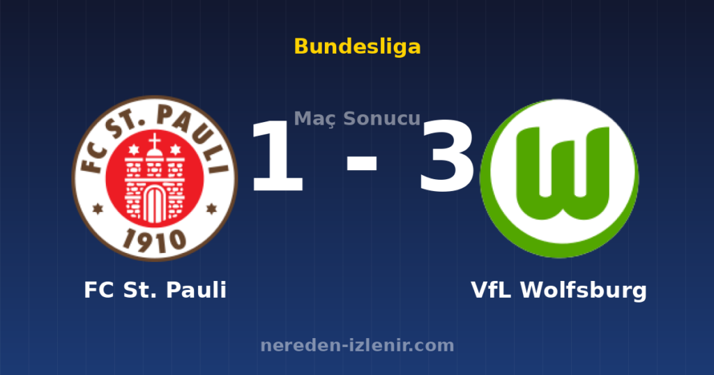 FC St. Pauli 1-3 VfL Wolfsburg