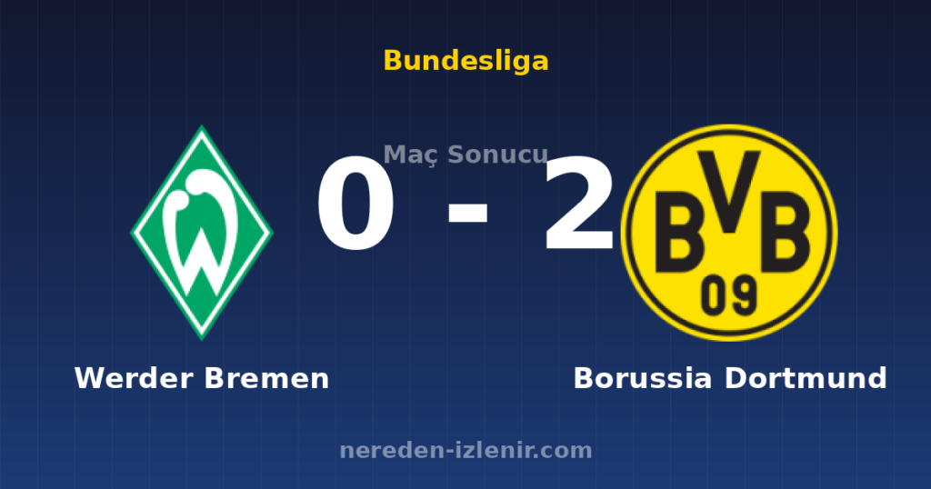 Werder Bremen 0-2 Borussia Dortmund