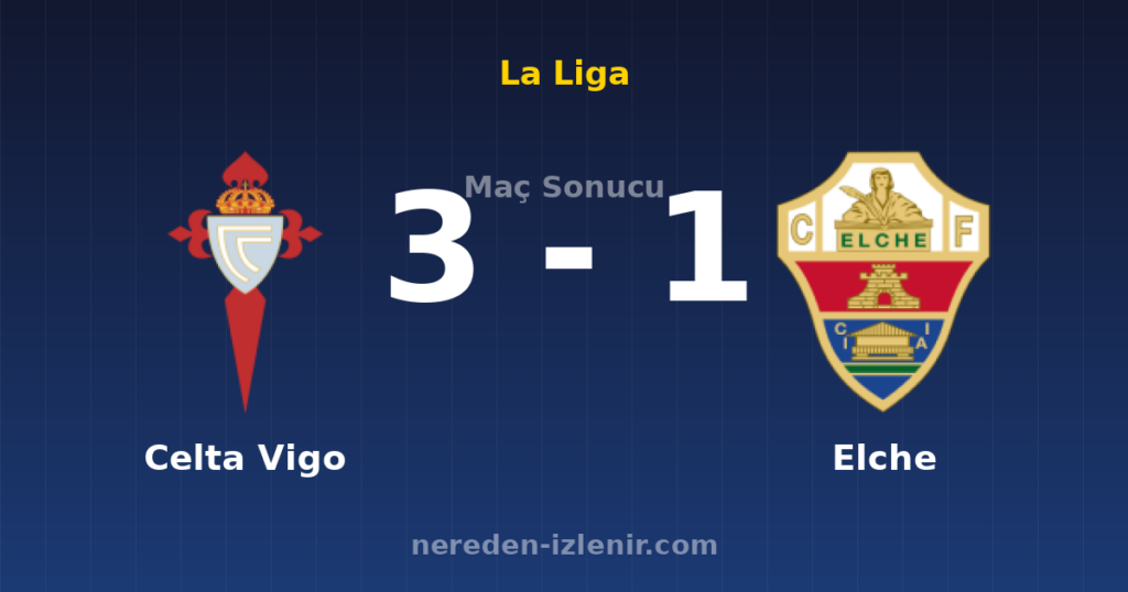 Celta Vigo 3-1 Elche