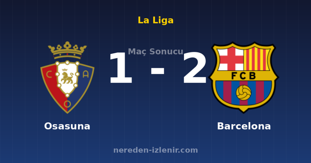 Osasuna 1-2 Barcelona