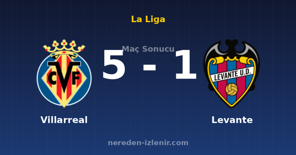 Villarreal 5-1 Levante