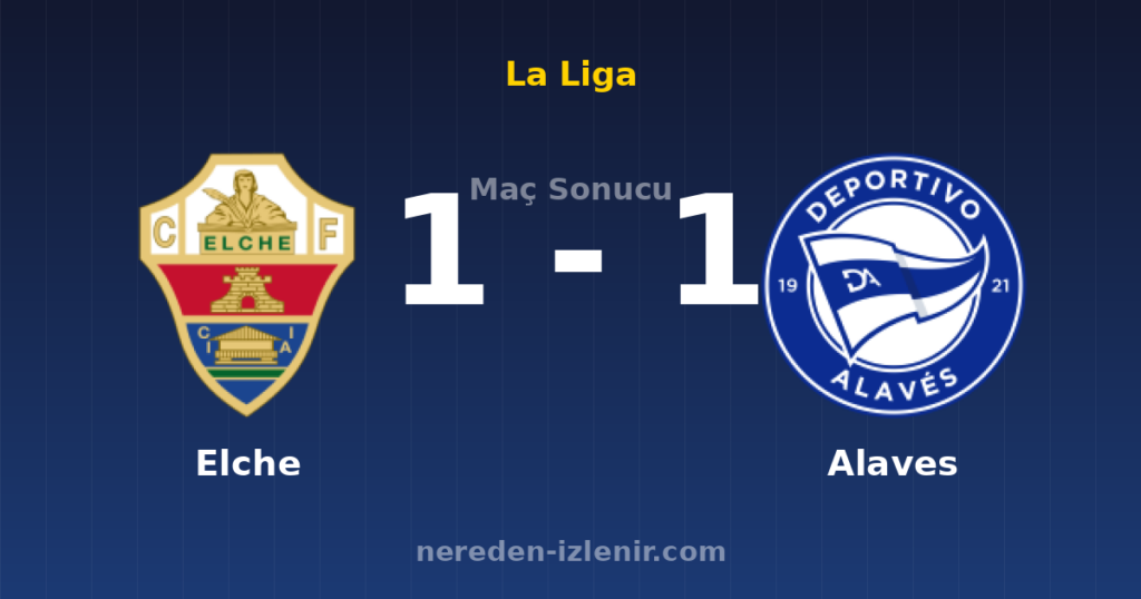 Elche 1-1 Alaves