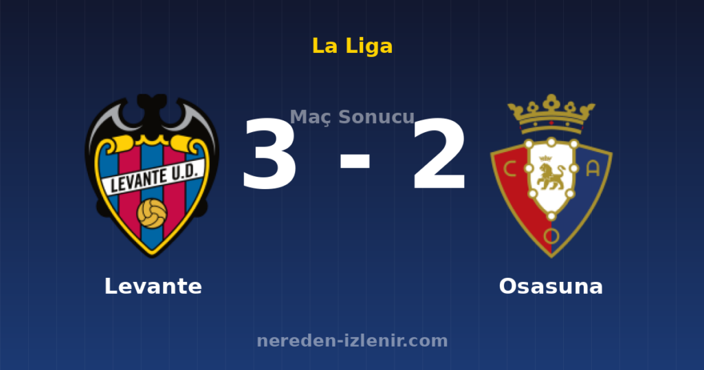 Levante 3-2 Osasuna
