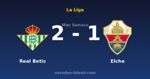 Real Betis 2-1 Elche