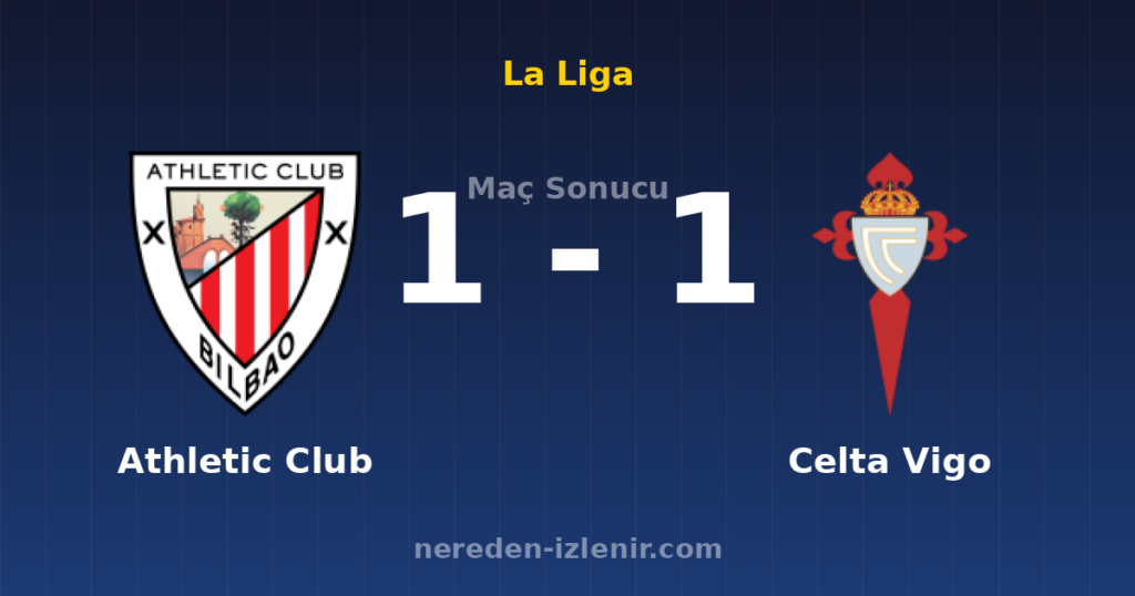 Athletic Club 1-1 Celta Vigo