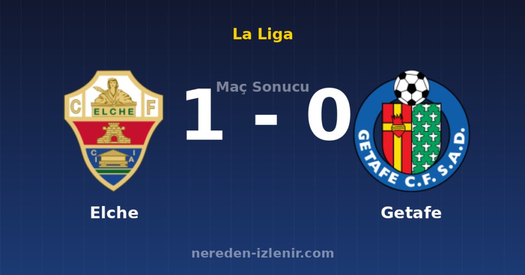 Elche 1-0 Getafe