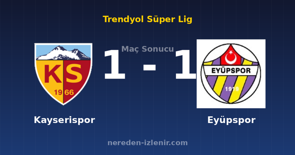 Kayserispor 1-1 Eyüpspor
