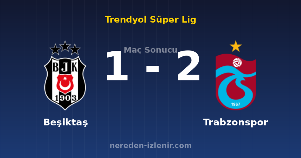 Beşiktaş 1-2 Trabzonspor