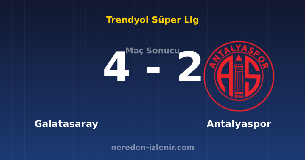 Galatasaray 4-2 Antalyaspor