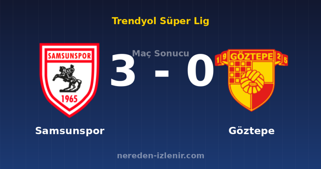 Samsunspor 3-0 Göztepe