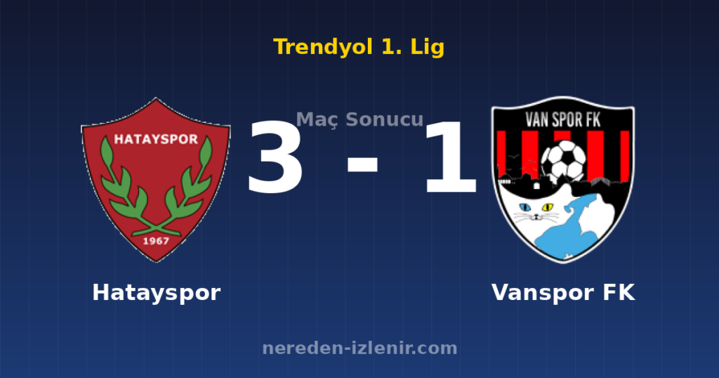 Hatayspor 3-1 Vanspor FK