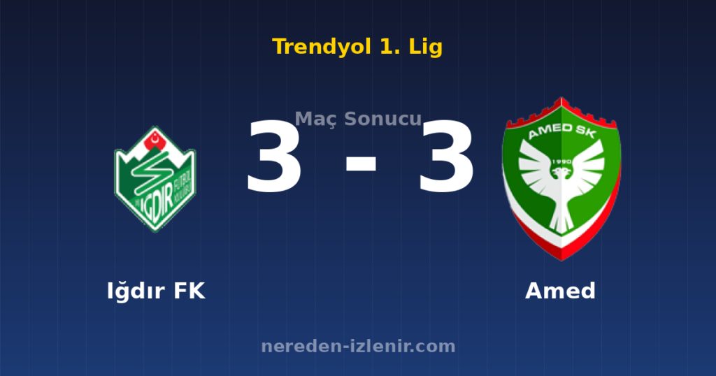 Iğdır FK 3-3 Amed