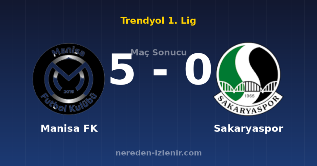 Manisa FK 5-0 Sakaryaspor