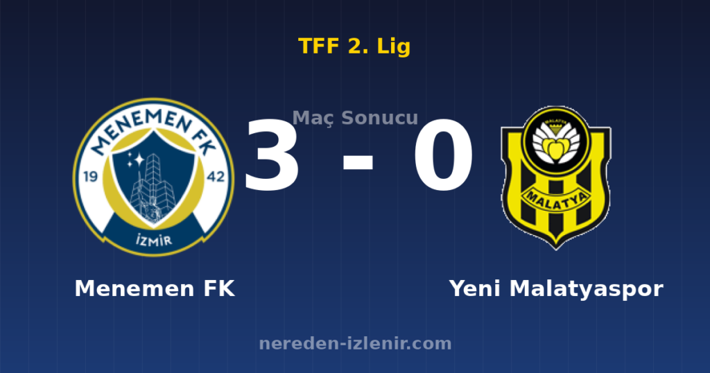 Menemen FK 3-0 Yeni Malatyaspor