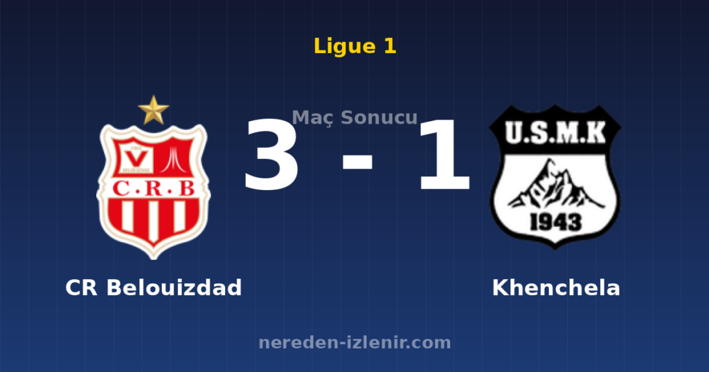 CR Belouizdad 3-1 Khenchela