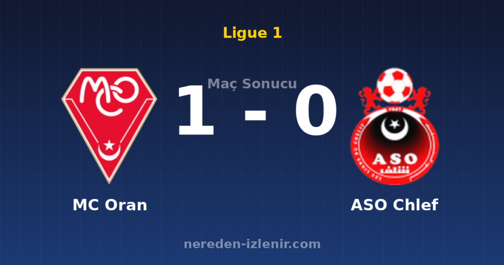 MC Oran 1-0 ASO Chlef