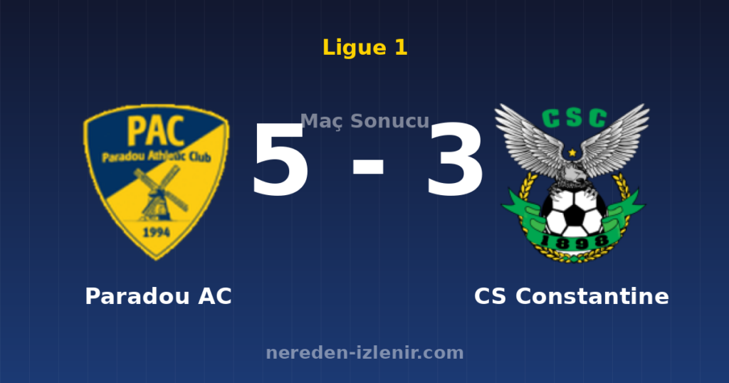 Paradou AC 5-3 CS Constantine
