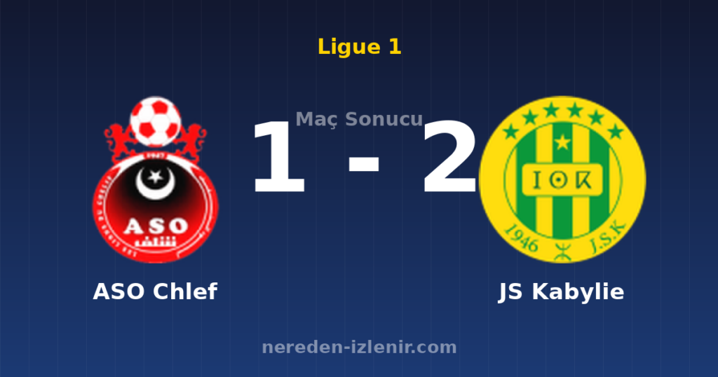 ASO Chlef 1-2 JS Kabylie