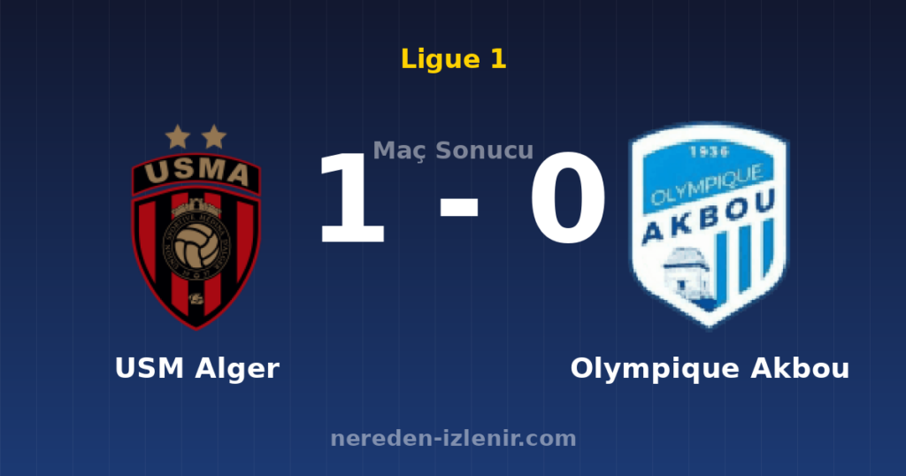 USM Alger 1-0 Olympique Akbou