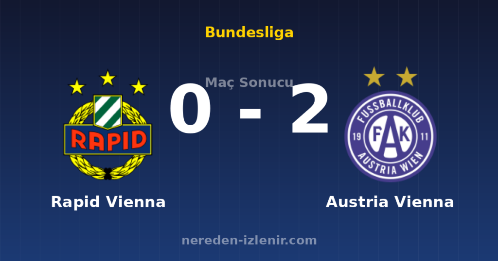 Rapid Vienna 0-2 Austria Vienna