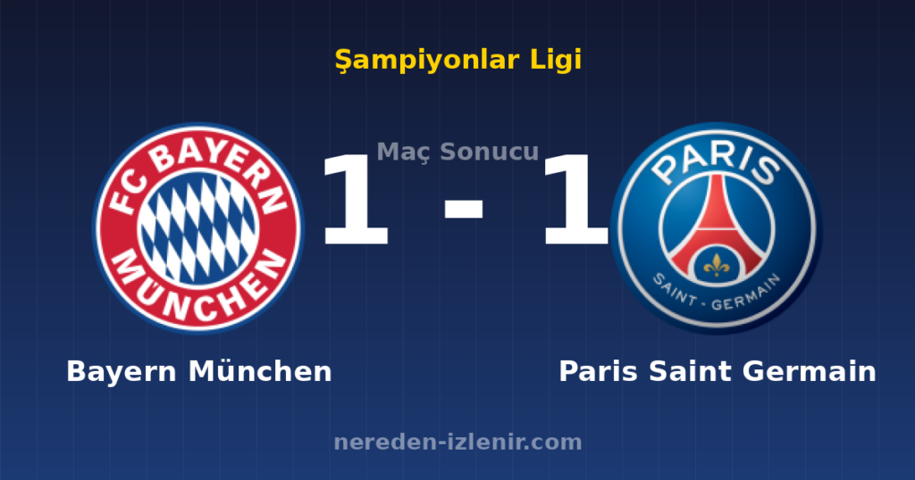 Bayern München 1-1 Paris Saint Germain