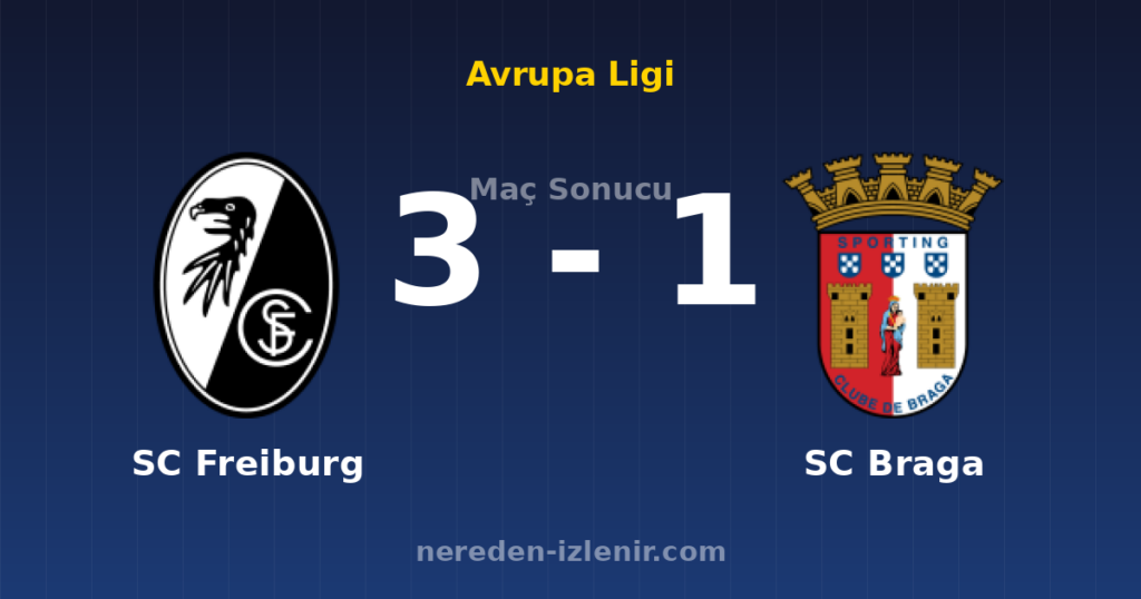 SC Freiburg 3-1 SC Braga
