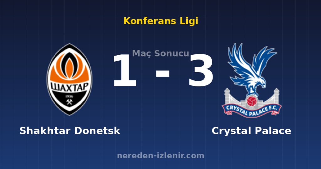 Shakhtar Donetsk 1-3 Crystal Palace