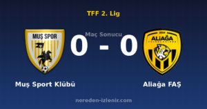 Muş Sport Klübü 0-0 Aliağa FAŞ