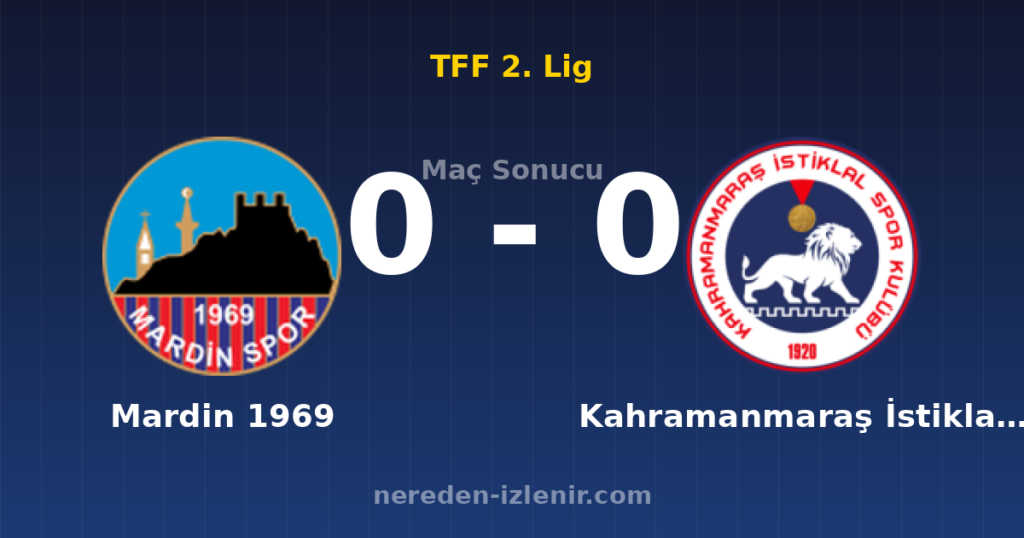 Mardin 1969 0-0 Kahramanmaraş İstiklal Spor