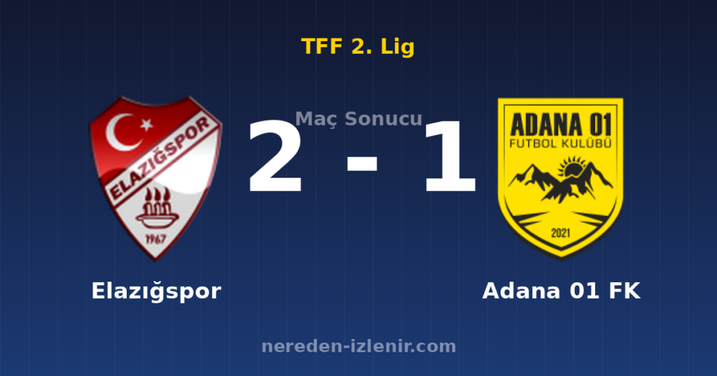 Elazığspor 2-1 Adana 01 FK