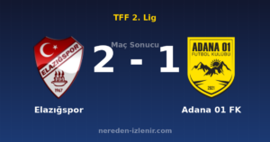 Elazığspor 2-1 Adana 01 FK