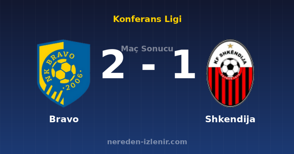 Bravo 2-1 Shkendija