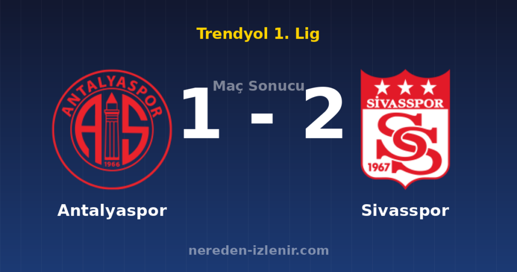 Antalyaspor 1-2 Sivasspor