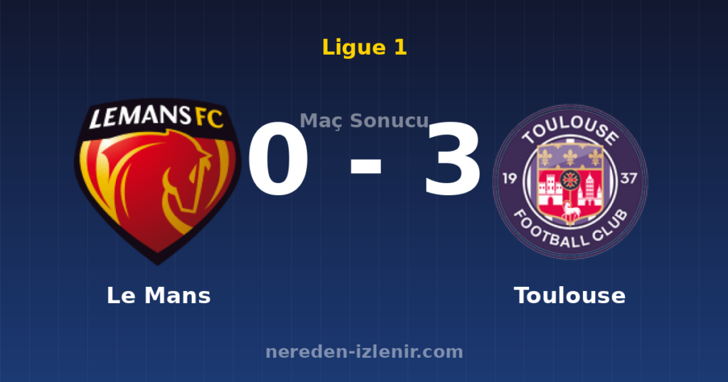 Le Mans 0-3 Toulouse