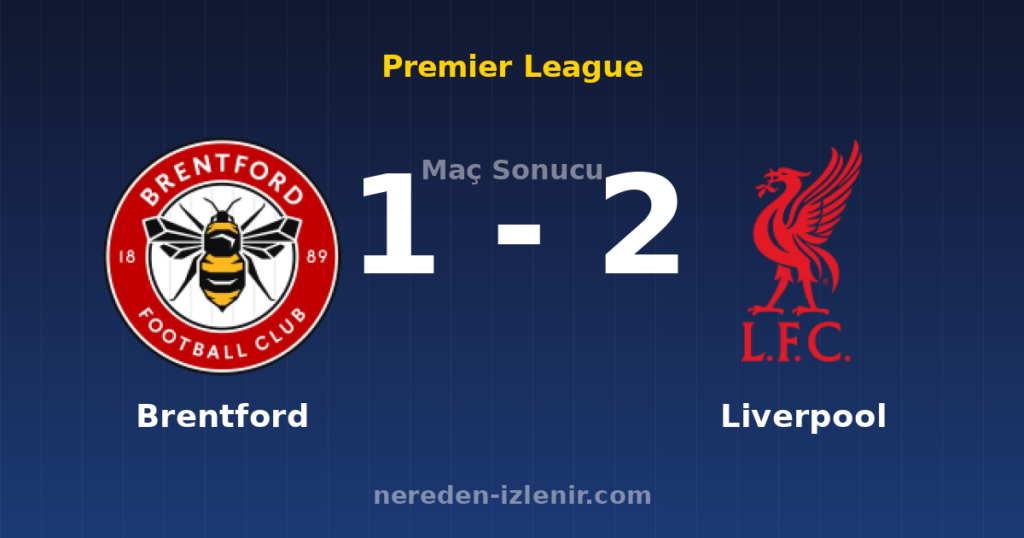 Brentford 1-2 Liverpool