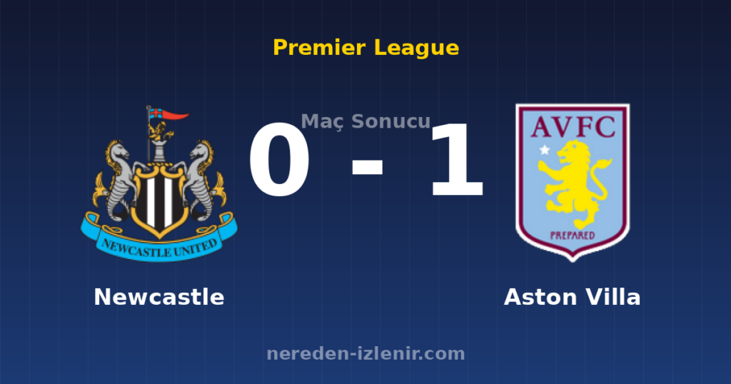 Newcastle 0-1 Aston Villa