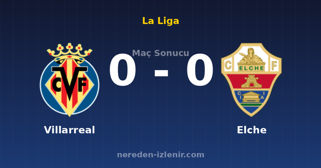 Villarreal 0-0 Elche