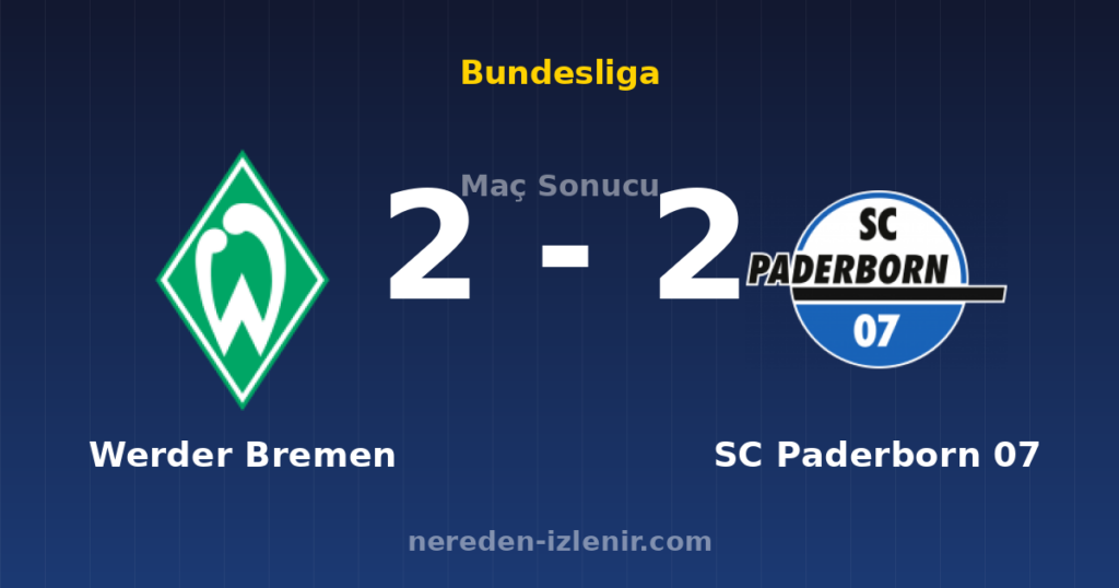 Werder Bremen 2-2 SC Paderborn 07